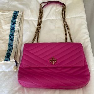 TORY BURCH KIRA CHEVRON CONVERTIBLE SHOULDER BAG BRAND NEW WITH DUST BAG